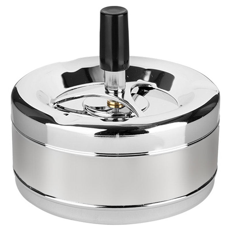 Verchromter DREH-ASCHENBECHER Aschenbecher Drehaschenbecher aus Metall Ø13cm