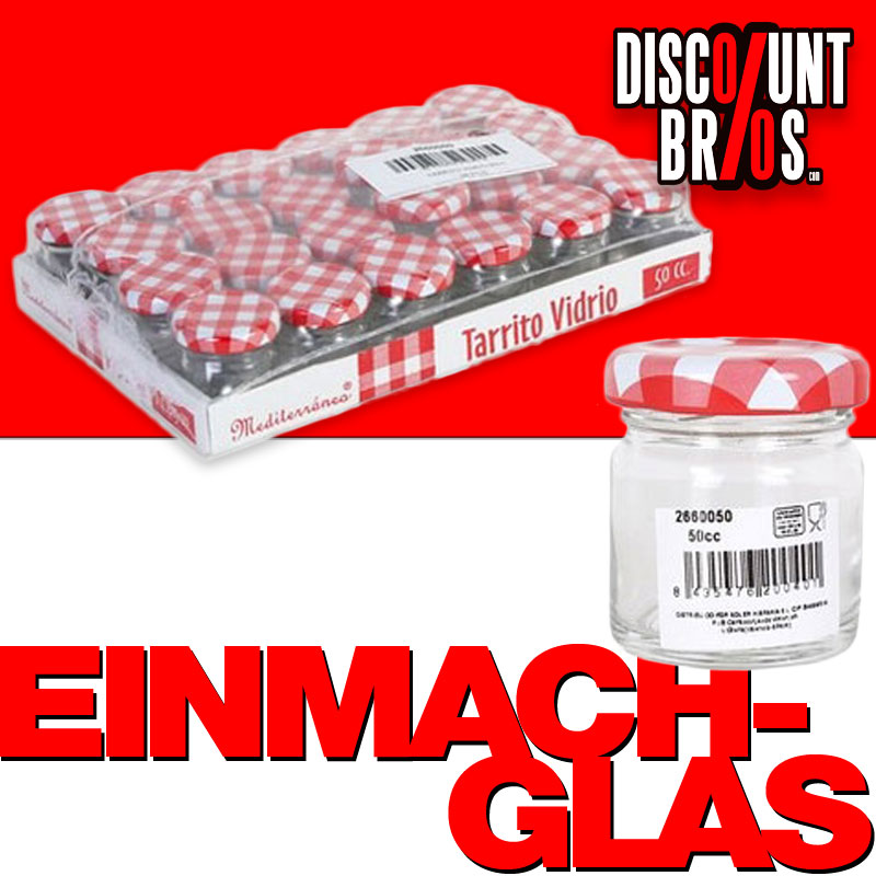 10er-Set 50ml EINMACHGLÄSER Einmachglas Konfitürenglas GLAS RUND