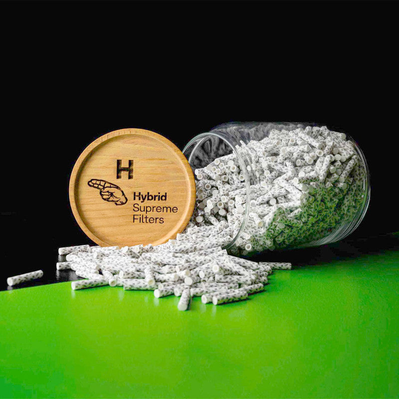 1000 Stk. Hybrid Supreme Filters AKTIVKOHLEFILTER 6,4mm EXTRA-SLIM im Vorratsglas