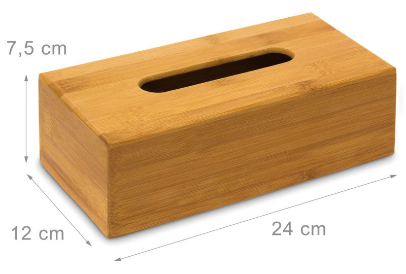 Bambus KOSMETIKTÜCHERBOX ovale Öffnung 24 cm