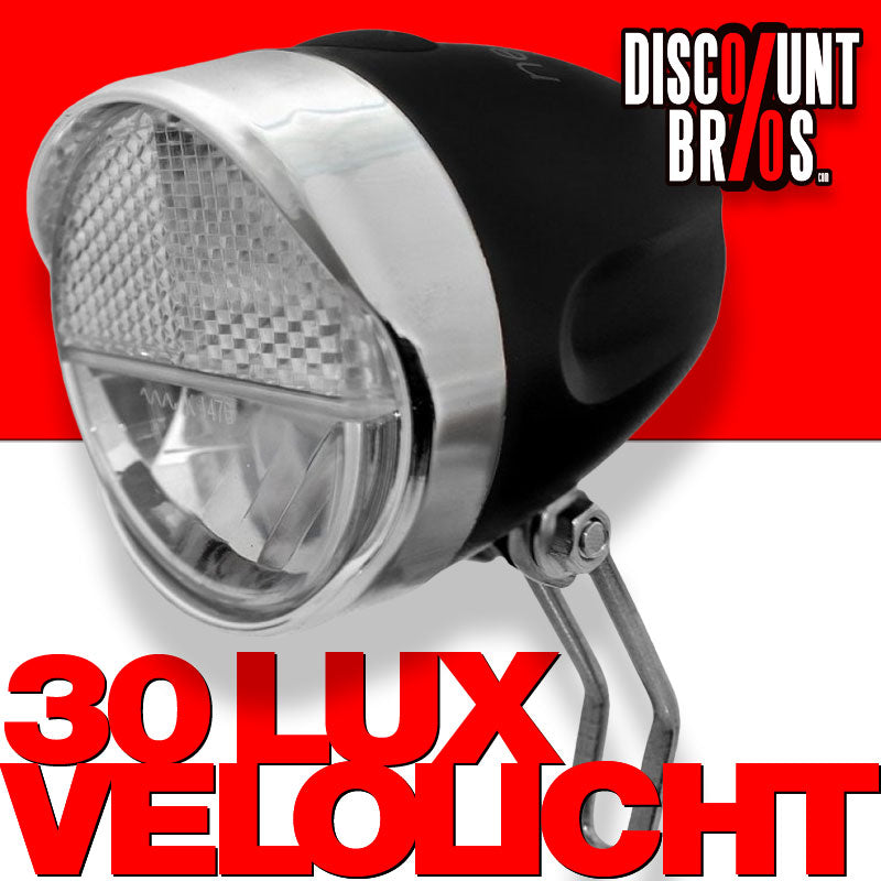 Extrahelles 30 LUX VELOLICHT mit Lichtautomatik Fahrrad Velolampe Scheinwerfer Fahrradscheinwerfer Frontscheinwerfer mit StVZO-Zulassung