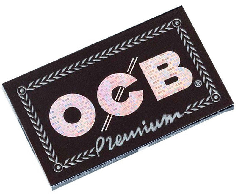 OCB PREMIUM Double Window Papers Black Schwarz Zigarettenpapier 100 Blatt 69×36mm