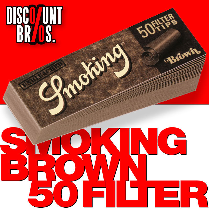 SMOKING BROWN Filter Tips 50 Blatt 20x60mm