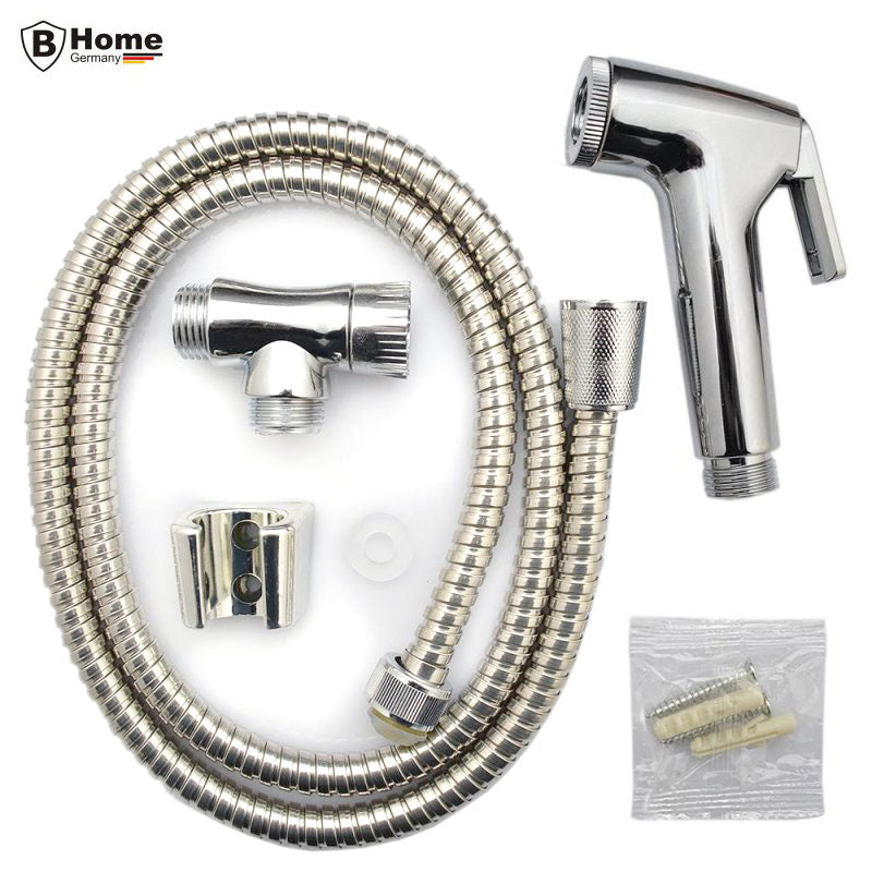 Spraybrause BRAUSE-SET Handbrause Bidetbrause Intimdusche Hundedusche Duschkopf mit Anschlussadapter + Brauseschlauch 120cm