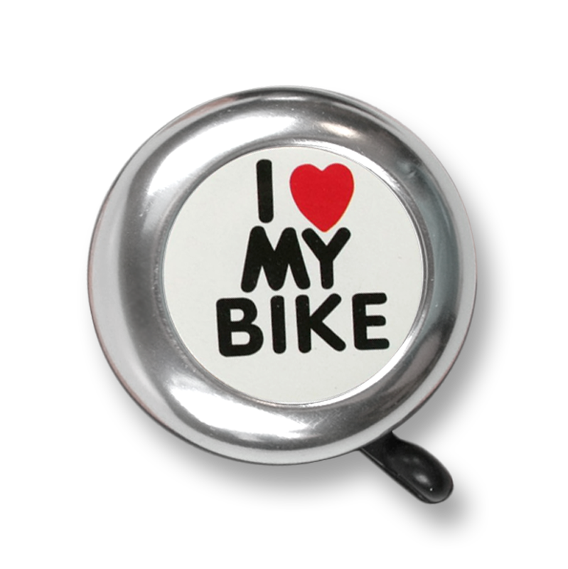 Retro VELOGLOCKE "I ❤️ MY BIKE" Fahrradklingel Fahrradglocke Ø54mm
