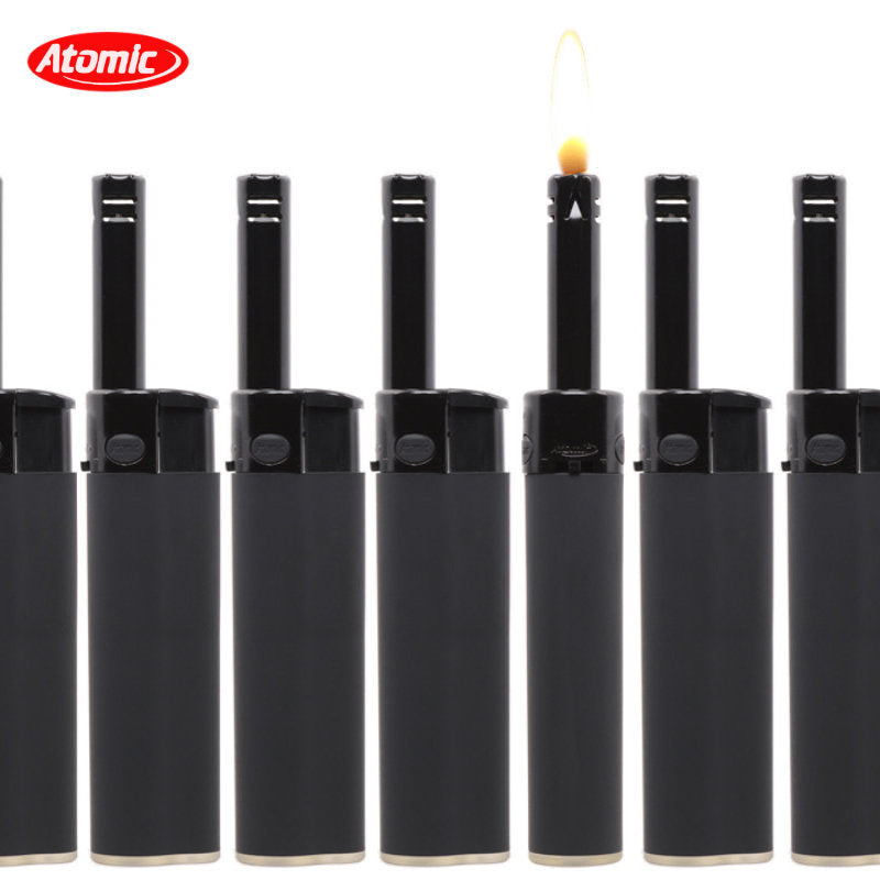 24er-VERKAUFS-DISPLAY ATOMIC® Feuerzeug MINI STABFEUERZEUG Rubber Schwarz