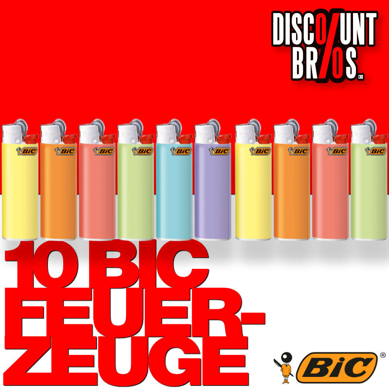 10er Set BIC® Einwegfeuerzeug MINI FEUERZEUG J25 PASTEL