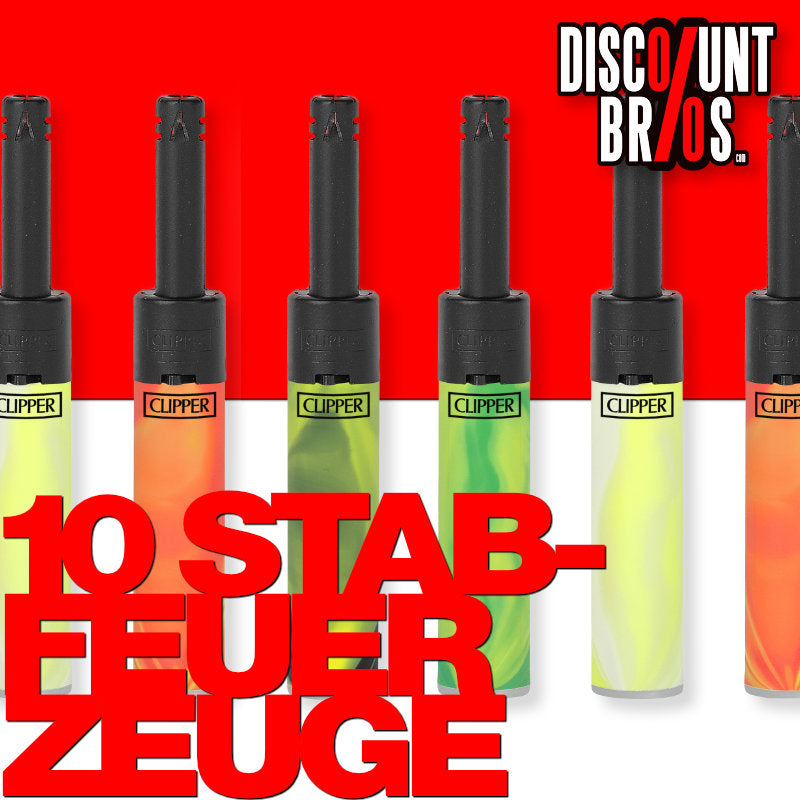 10er Set CLIPPER® Feuerzeug MINI STABFEUERZEUG Nebula-Motive 4