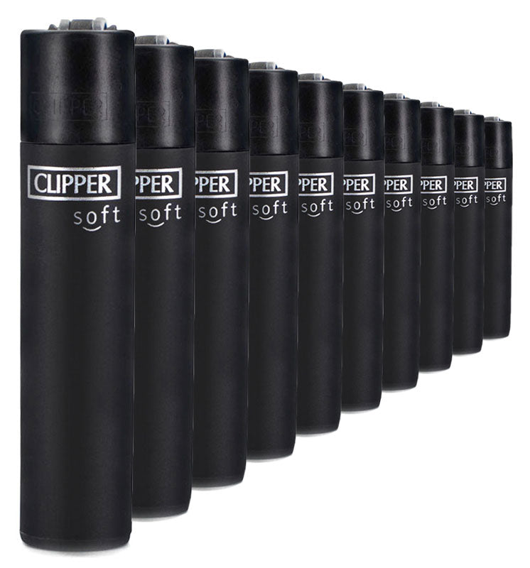10 Stk. Clipper® FEUERZEUG Mehrwegfeuerzeug CP11 TOUCH & BLACK CAP