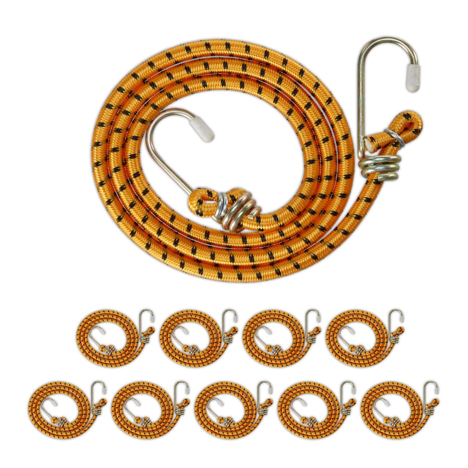 10er-Set Spanngummis GEPÄCKGUMMI mit Hacken