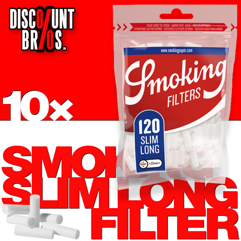 1200 Stk. SMOKING Filter Tips SLIM LONG Wattefilter 6/22mm