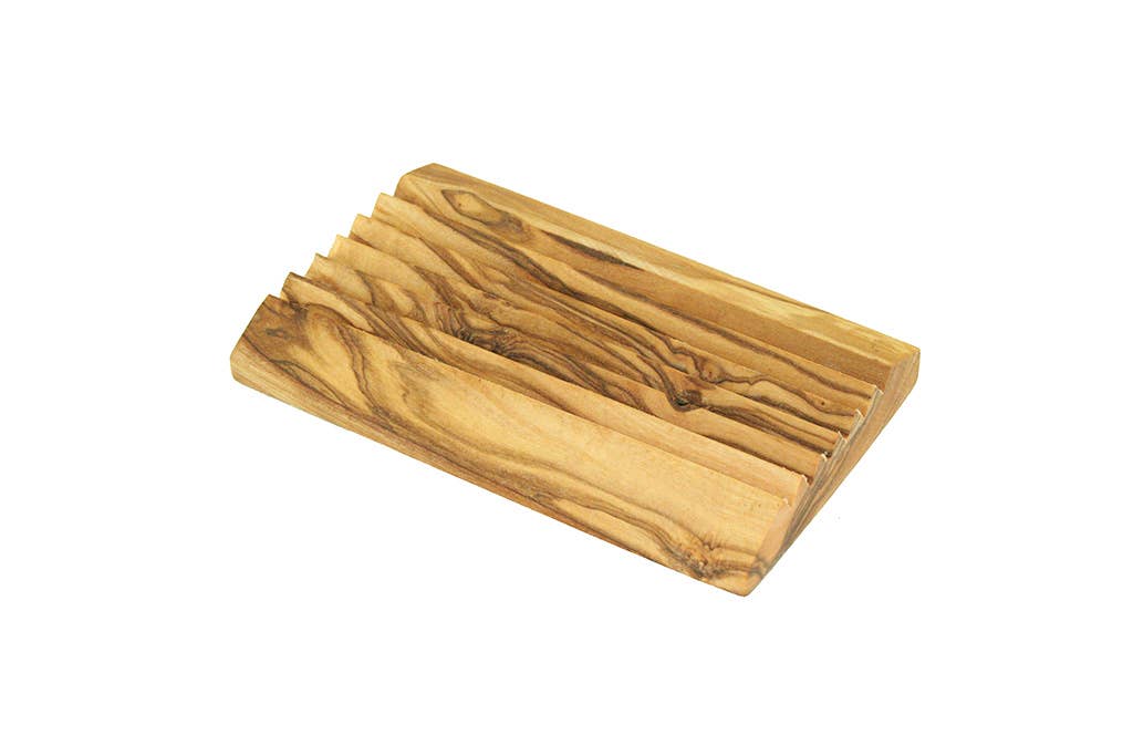 olivenholz-erleben | Seifenablage mit Rillen | gefertigt in Deutschland