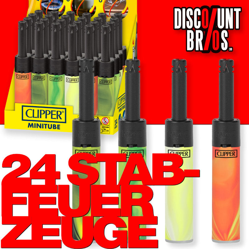 24er Set Verkaufsdisplay CLIPPER® Feuerzeug MINI STABFEUERZEUG Nebula-Motive 4