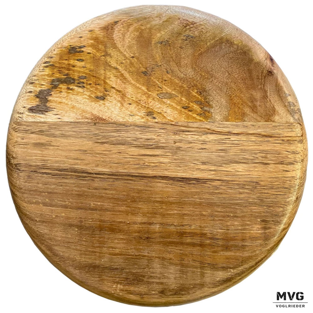 2er Set Drehhocker Liverpool Mangoholz und Metall höhenverstellbar