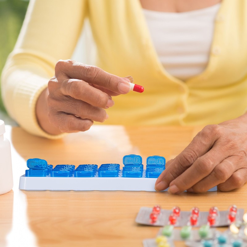 2er Set Tablettenbox PILLENBOX Pillendose mit 31 Fächern pro Box – Pillenorganizer für einen Monat