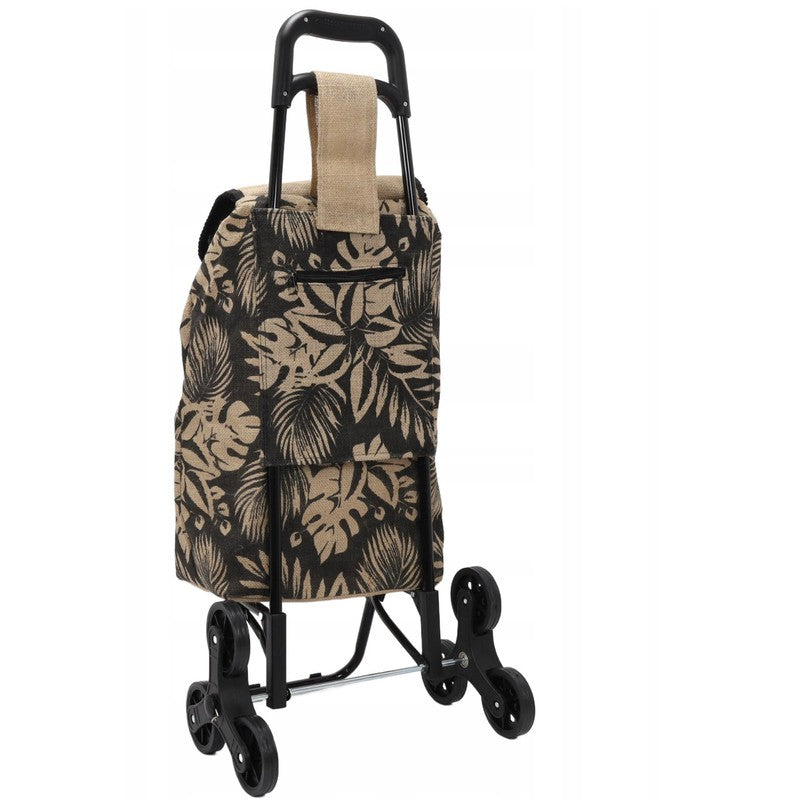Einkaufstrolley 3-Rad Einkaufswagen Einkaufsroller Transportroller mit Jutetasche