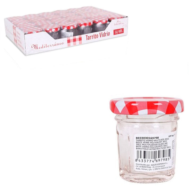 10er-Set 30ml EINMACHGLÄSER Einmachglas Konfitürenglas GLAS ACHTECK