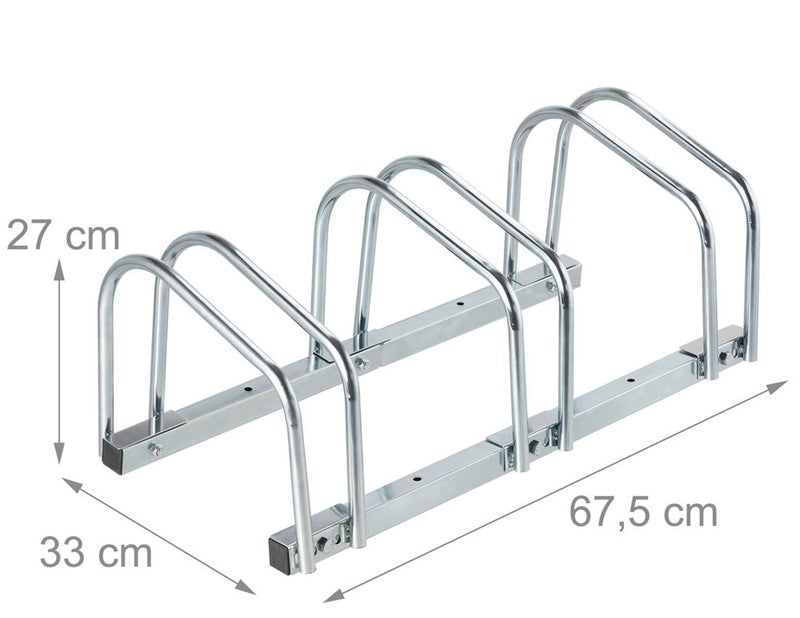 3-er VELOSTÄNDER verzinkt Fahrradständer bis 6 cm Reifenbreite