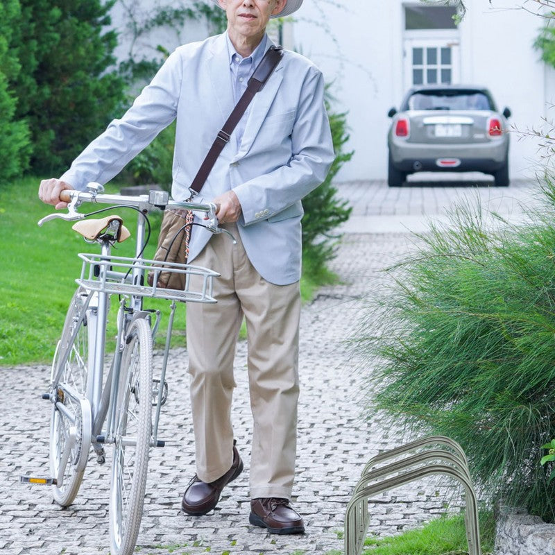 2-er Doppel Veloständer Verchromt Fahrradständer für Boden- & Wandmontage