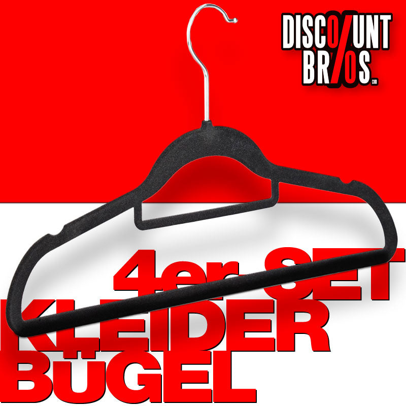 Samt Kleiderbügel VELOUR Wäschebügel 4er Set