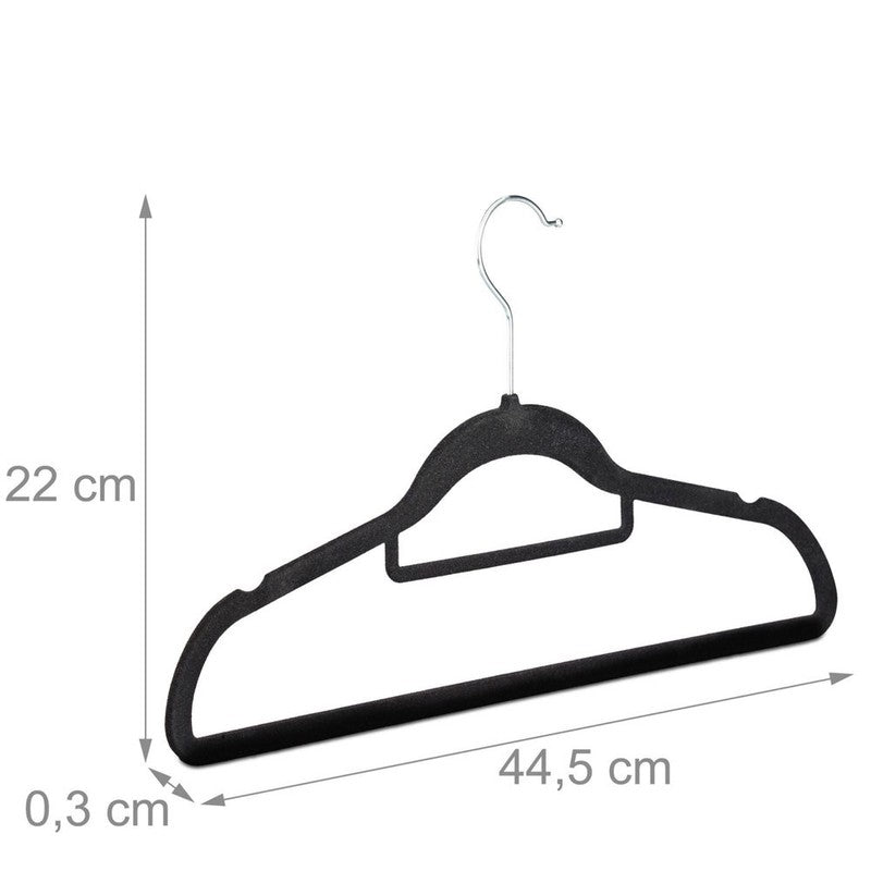 Samt Kleiderbügel VELOUR Wäschebügel 10er Set