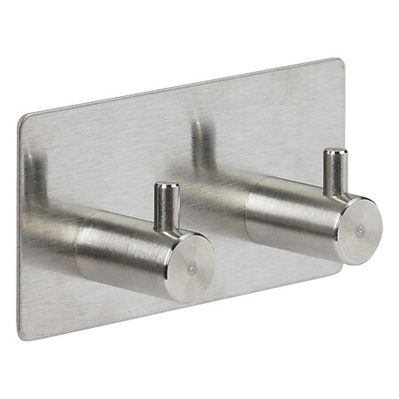5five Stiky+ selbstklebender Doppelhaken in Silber