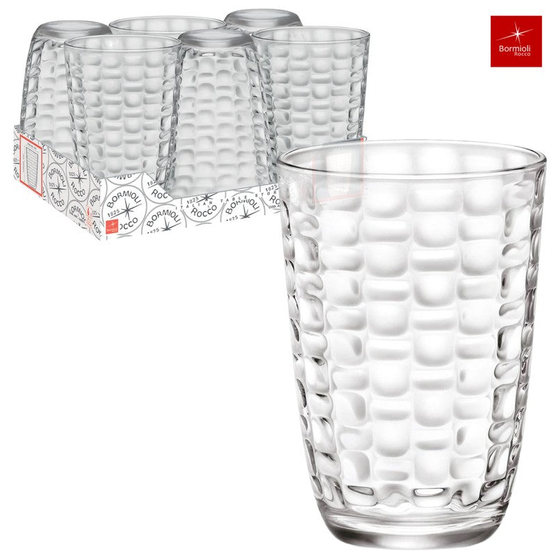 6er-Set Trinkgläser Glas TRINKGLAS Bormioli Rocco – MAT 6×390ml