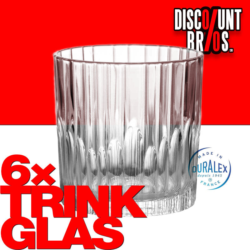 6er-Set Trinkgläser Glas TRINKGLAS Duralex Whiskeygläser Manhattan 6×31cl