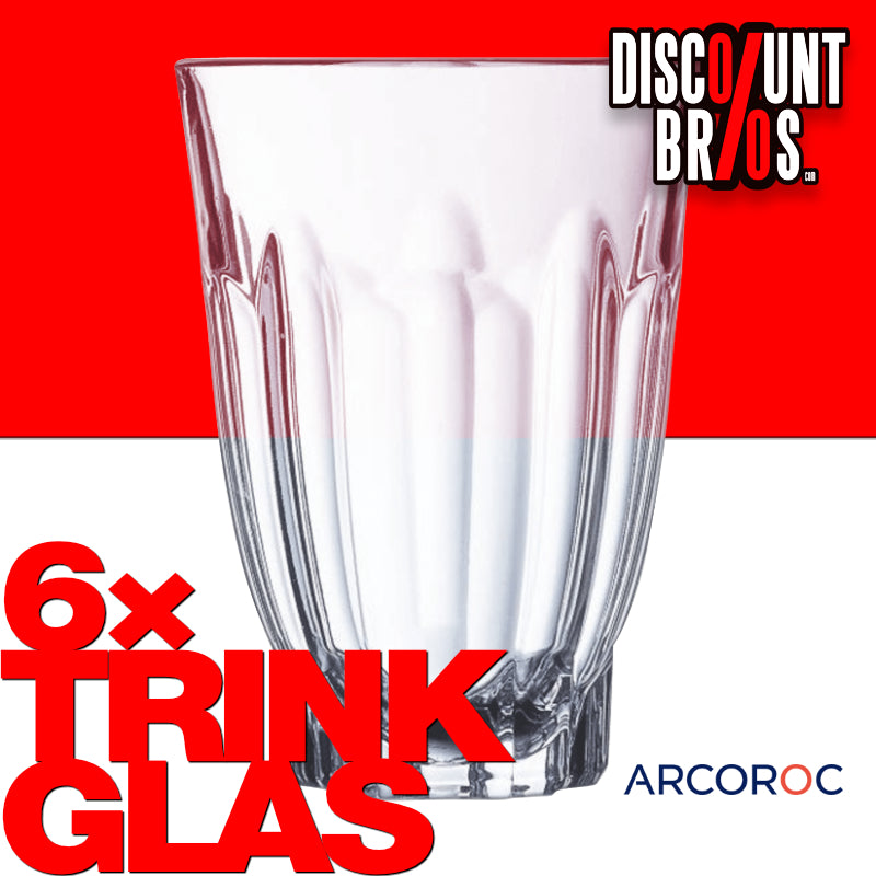 6er-Set Trinkgläser Glas TRINKGLAS Arcoroc ARCADIE 6×40cl