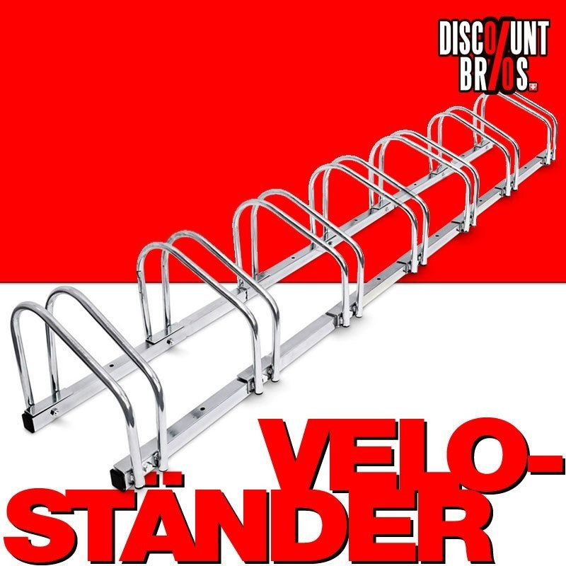 9-er VELOSTÄNDER verchromt Fahrradständer für Boden- & Wandmontage