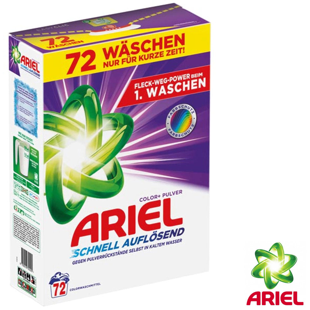 Ariel Color Waschpulver für Buntwäsche 72 Waschladungen