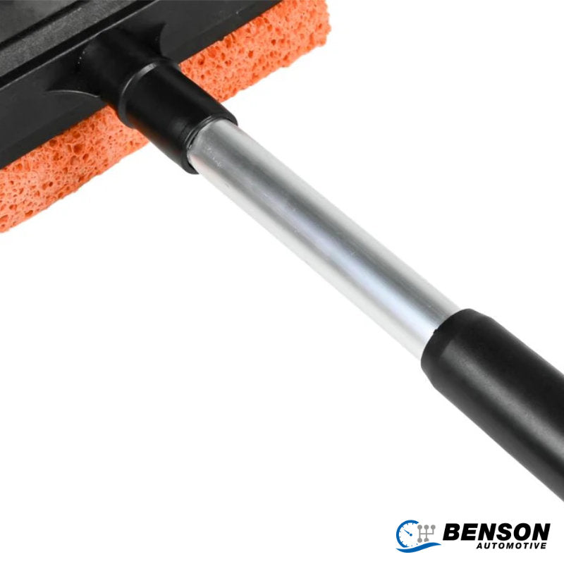 Benson Automotive Profi Scheibenschwamm und Rakel mit Teleskopstiel