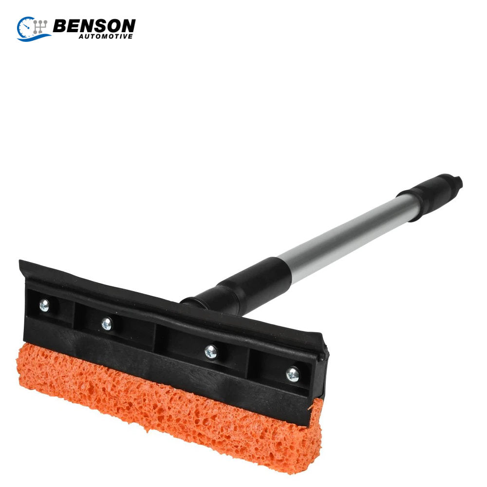 Benson Automotive Profi Scheibenschwamm und Rakel mit Teleskopstiel