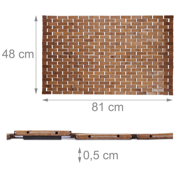 Bambus BADVORLEGER Badteppich 80×50cm