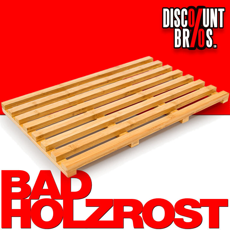 Bambus Holzrost BADVORLEGER Badteppich Badematte NATUR 57×37cm