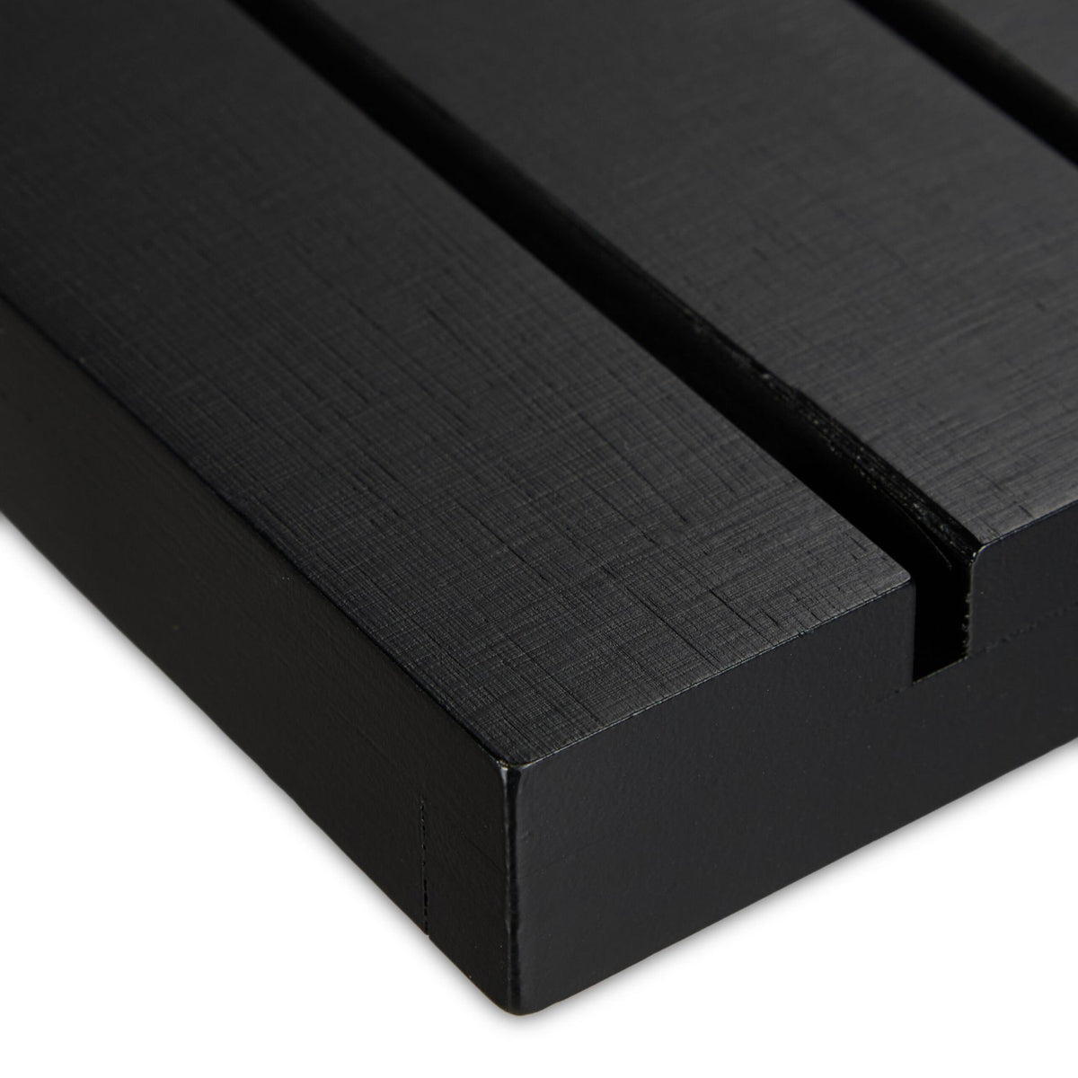 Bambus Holzrost Badvorleger Badteppich Badematte Schwarz 61 × 40 cm