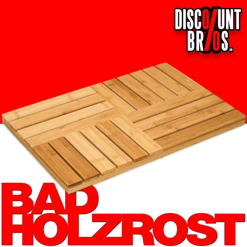 Bambus Holzrost BADVORLEGER Badteppich Badematte NATUR 61×40cm