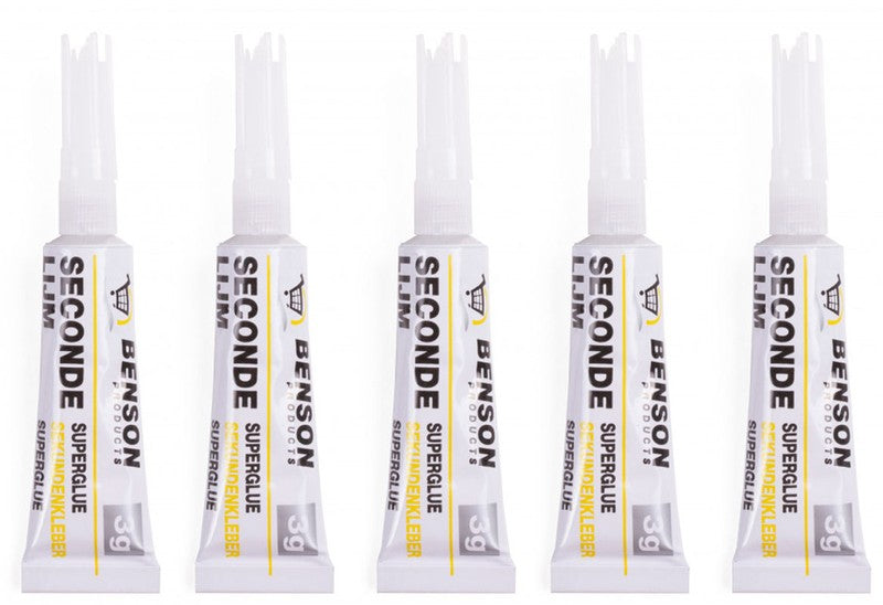 BENSON Tools Universal Sekunden-Kleber im 5er-Pack