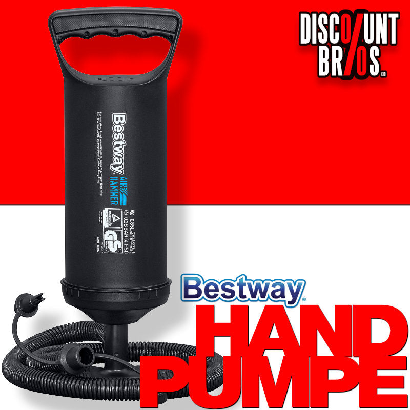 Bestway Air Hammer Handpumpe mit Schlauch auf dem DiscountBros-Titelbild