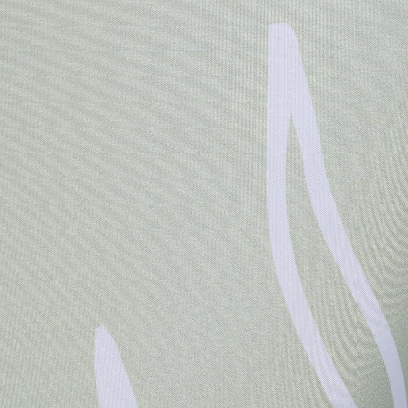 Textil DUSCHVORHANG Polyesterstoff mit Blätter in Naturtönen + 12 Ringe 180×200cm