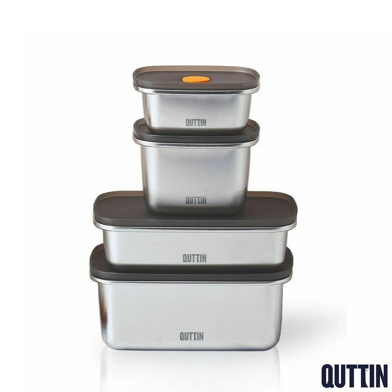 Quttin Edelstahl LUNCHBOX Vorratsdose mit Vakuumverschluss 1l