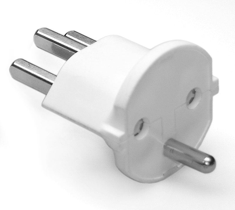 10 Stk. Permanent Fixadapter Fix-Adapter Stecker SCHUKO ( Typ F CEE 7 ) zu Schweiz ( Typ 23 T23 16A )