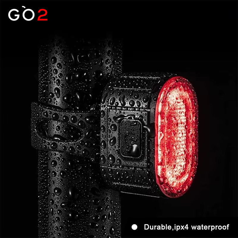 GO2 USB VELOLICHT Set vorne und hinten wiederaufladbare Fahrrad Front- + Rückleuchte 200/50 Lumen