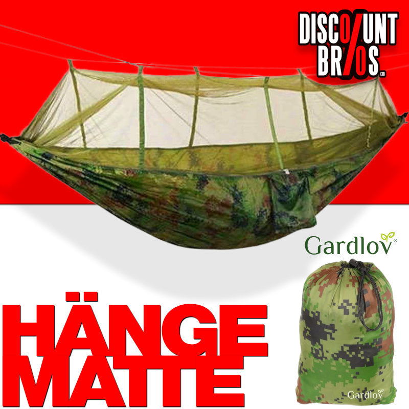 Santiago Army Hängematte 260x140cm Tarnfarben mit Moskitonetz
