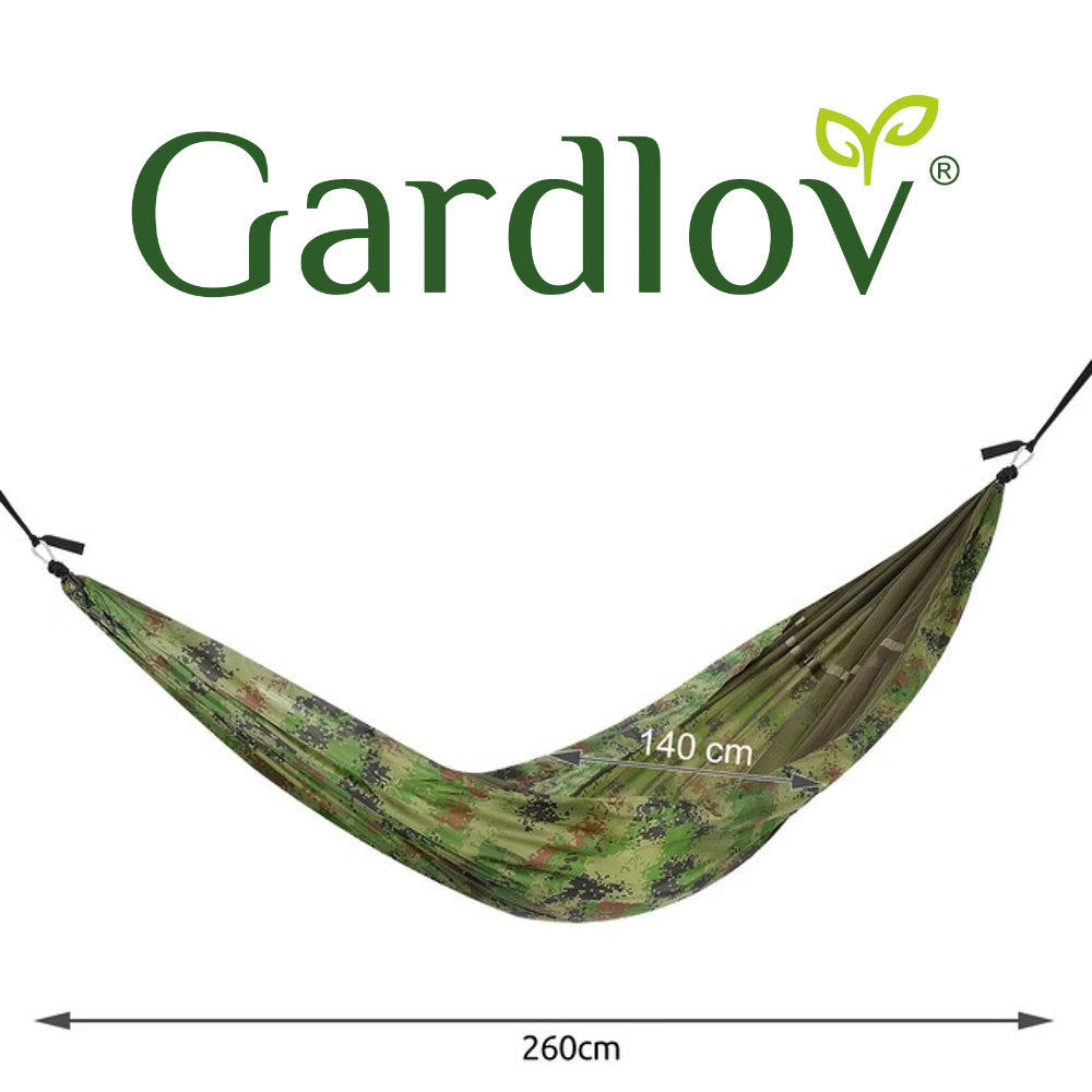 Santiago Army Hängematte 260x140cm Tarnfarben mit Moskitonetz