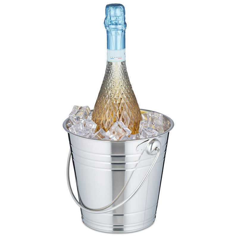 Flaschenkühler SEKTKÜHLER Eiskübel Edelstahl mit Henkel
