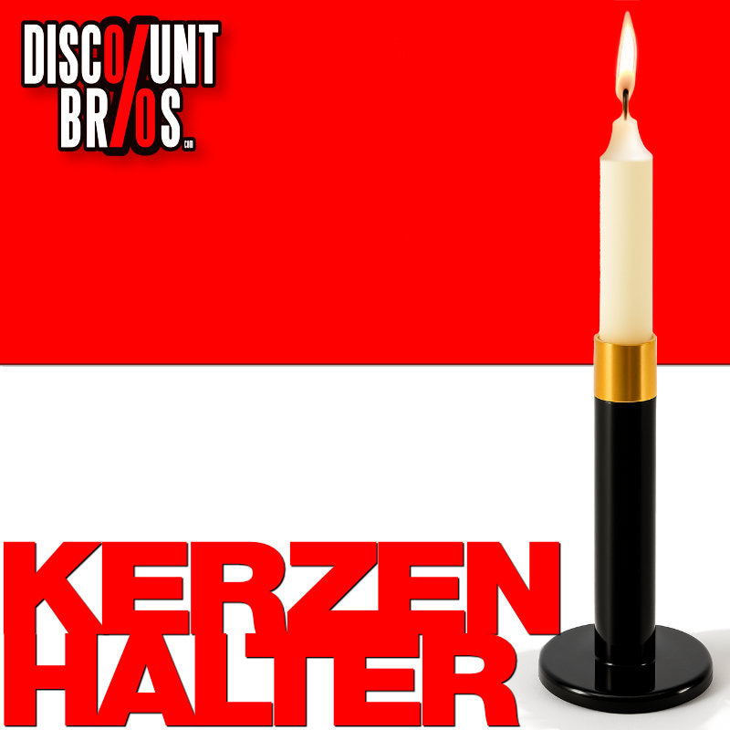 Moderner Metall KERZENHALTER Kerzenständer SCHWARZ-GOLD Florissima H15,5 cm