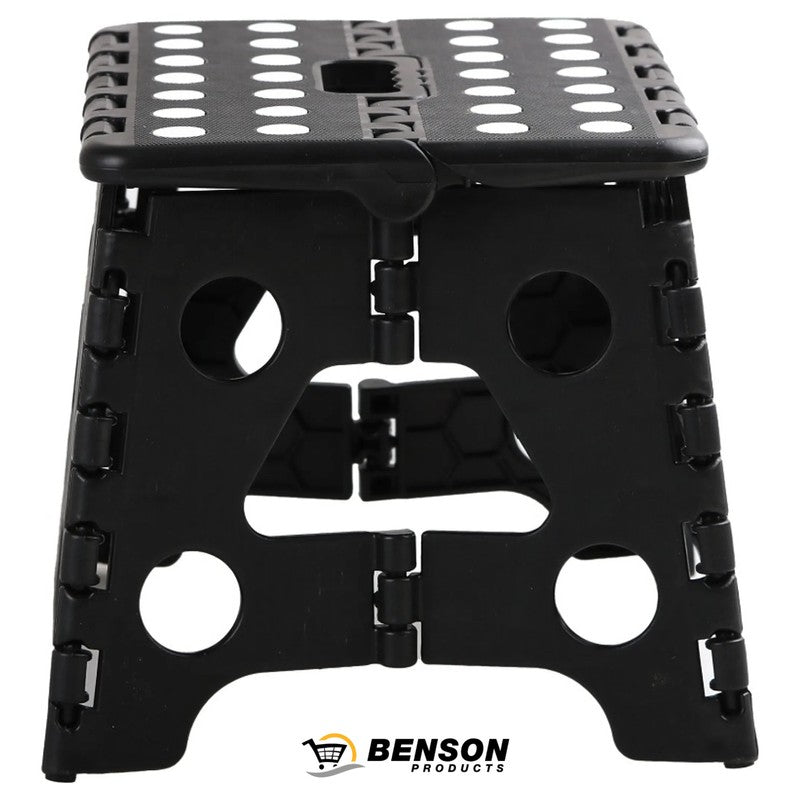 Klappbarer Hocker MINI KLAPPTRITT Klapphocker SCHWARZ -80kg