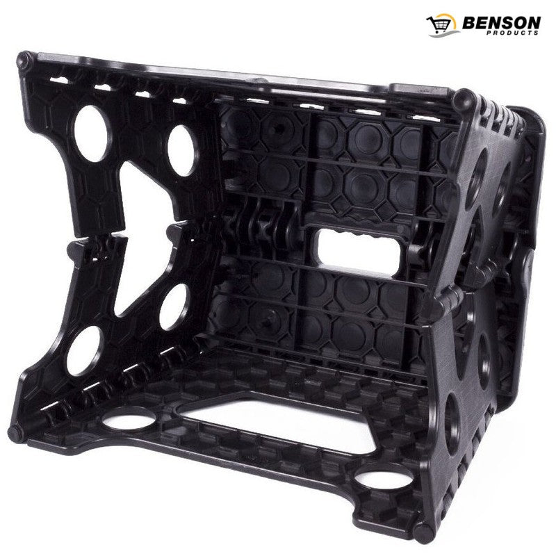 Klappbarer Hocker MINI KLAPPTRITT Klapphocker SCHWARZ -80kg