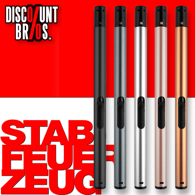 LUX Stabfeuerzeuge "BBQ Slim" in 5 Metallicfarben